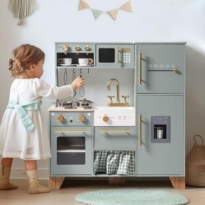 ROBOTIME Play Kitchen for Kids Toddlers, Wooden
