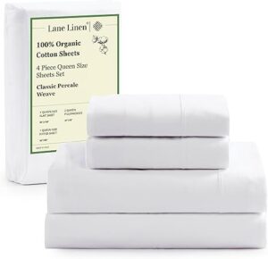 LANE LINEN Eco Friendly 100% Organic Cotton Queen