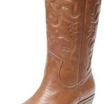 DREAM PAIRS Women's Cowboy Boots Pull On Cowgirl