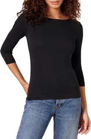 Amazon Essentials Women's Slim-Fit 3/4 Sleeve