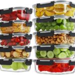 HOMBERKING 10 Pack Glass Meal Prep Containers