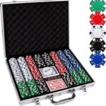 Poker Chips,500PCS Poker Chip Set with Aluminum