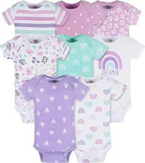 Onesies Brand baby-girls 8-pack Short Sleeve Mix