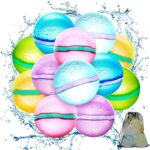 【12 Pack】Magnetic Reusable Water Balloons Fast