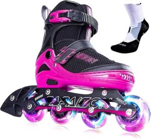PAPAISON Adjustable Inline Skates for Kids and