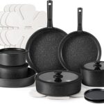 CAROTE 21pcs Pots and Pan Set, Nonstick Induction