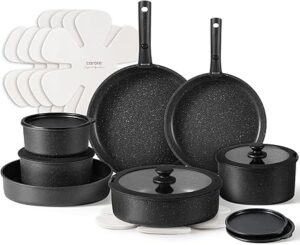 CAROTE 21pcs Pots and Pan Set, Nonstick Induction
