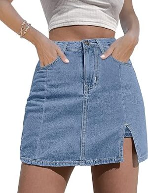 luvamia Skorts Skirts for Women Denim Mini Skirt
