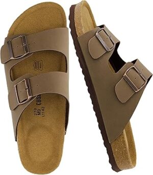 CUSHIONAIRE Lane Cork Footbed Mens Sandals,