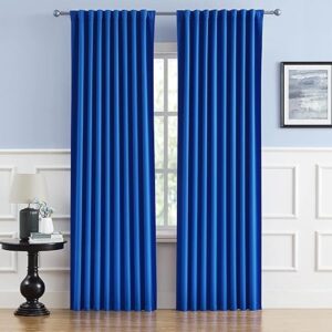 DUALIFE Royal Blue Curtains Room Darkening