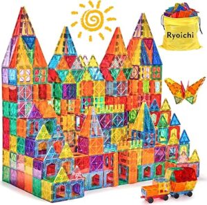 Ryoichi 138PCS Magnetic Building Tiles Set with 2