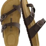 CUSHIONAIRE Women's Luna Cork Footbed Sandal With