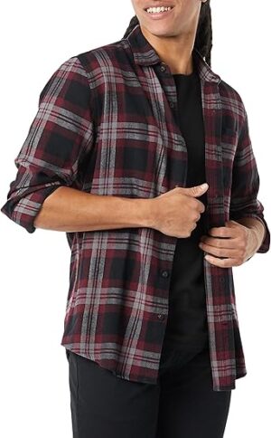 Amazon Essentials Men's Long-Sleeve Flannel Shirt