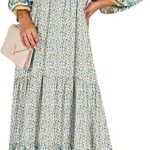 ANRABESS Womens Boho Maxi Dresses 2025 Summer V