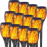 Aityvert Upgraded Larger Solar Torch Lights,