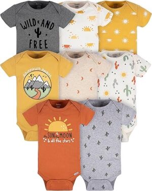 Gerber Baby 8-Pack Short Sleeve Onesie