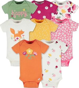 Onesies Brand baby-girls 8-pack Short Sleeve Mix