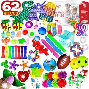 62 Pack Fidget Toys Set, Sensory Party Favors