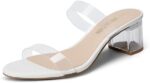 DREAM PAIRS Women's Two Strap Open Toe Low Block