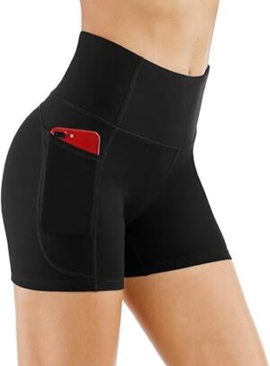 THE GYM PEOPLE Women's High Waist Workout Shorts