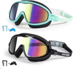 Seago Swim Goggles 2 Pack Anti-Fog Anti-UV Wide