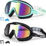 Seago Swim Goggles 2 Pack Anti-Fog Anti-UV Wide