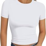 Trendy Queen Womens Basic T Shirts Summer Tops
