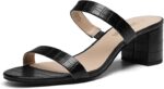 DREAM PAIRS Women's Two Strap Open Toe Low Block
