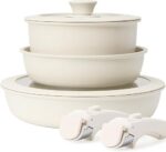 KIKCOIN 7 Pcs Pots and Pans Set Non Stick,