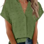 Beautife Womens Short Sleeve Shirts V Neck