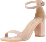 Ankis Heels for Women Open Toe Ankle Strap Chunky