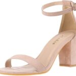 Ankis Heels for Women Open Toe Ankle Strap Chunky