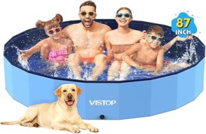VISTOP Jumbo Foldable Dog Pool, Hard Plastic