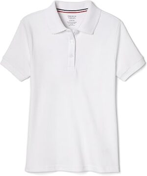 French Toast Girls' Short Sleeve Picot Collar