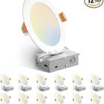 Amico 12 Pack 6 Inch 5CCT Ultra-Thin LED Recessed