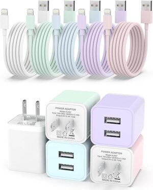 iGENJUN 5Pack iPhone Charger [MFi Certified],