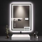 LOAAO 20X28 LED Bathroom Mirror with Lights,