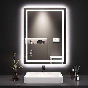 LOAAO 20X28 LED Bathroom Mirror with Lights,