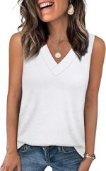 WIHOLL Tank Tops for Women Summer V Neck T Shirts