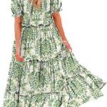YESNO Summer Casual Bohemian Floral Dresses for