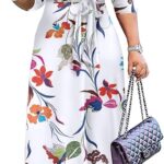 FANDEE Plus Size Maxi Dress for Women Casual