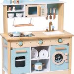 ROBUD Wooden Play Kitchen Set for Kids Toddlers,