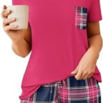 Ekouaer Womens Pajama Sets Short Sleeve Pajamas
