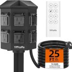 Outdoor Power Strip with 25FT Extension Cord,