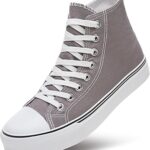 ZGR Womens High Top Canvas Sneakers,Lace-up