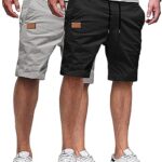 JMIERR Mens Casual Shorts - Cotton Drawstring