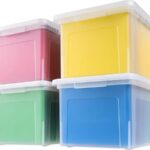 IRIS USA File Box, Plastic File Organizer with