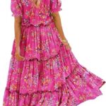 YESNO Summer Casual Bohemian Floral Dresses for