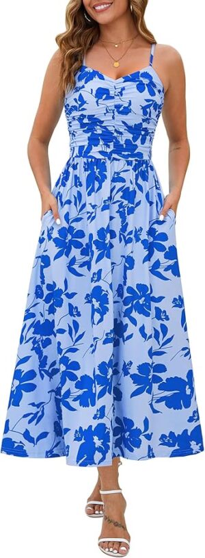 Annebouti Women 2025 Summer Fall Ruched Maxi
