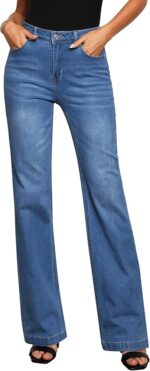 GRAPENT Womens Flare Jeans High Waisted Wide Leg